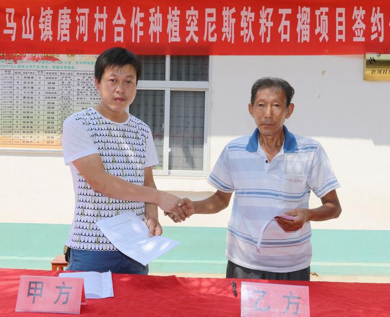 nEO_IMG_2贫困户刘文举与内乡兴华农业种植专业合作社负责人签约.jpg